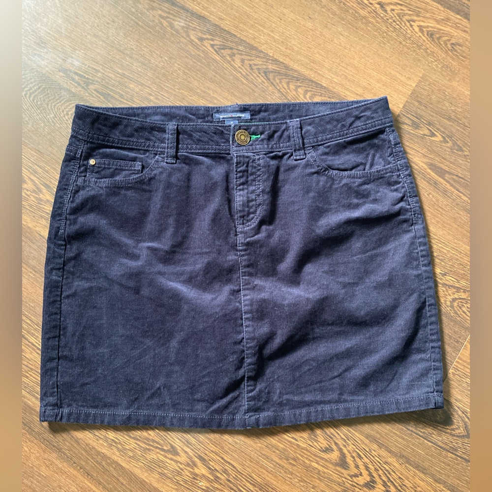 Tommy Hilfiger Corduroy Skirt - Navy Blue Size 10